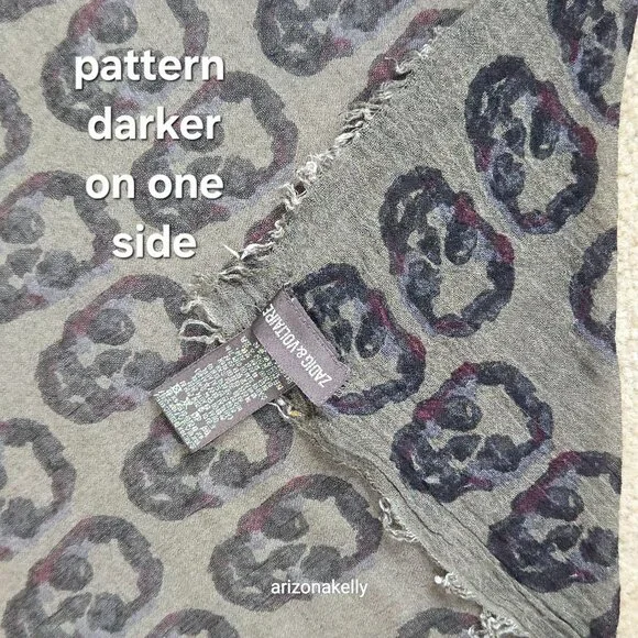 Zadag & Voltaire HUGE Scarf Delta Arty Skull Bronze - Picture 8 of 12